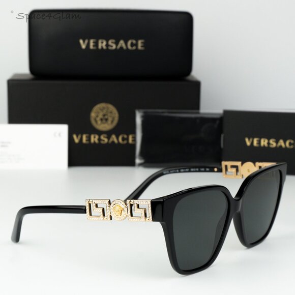 BRAND NEW Versace VE4471B GB1/87 Black Grey Square Women Sunglasses VE 4471B main image 9